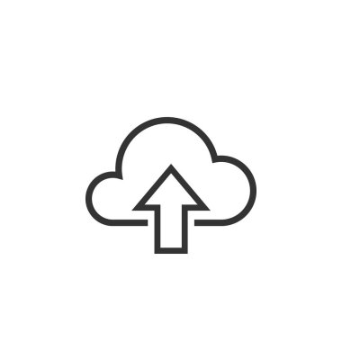 Bulut grafik simgesi tasarım şablonu yalıtılmış yükleme