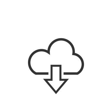 Bulut grafik simgesi tasarım şablonu yalıtılmış indirin