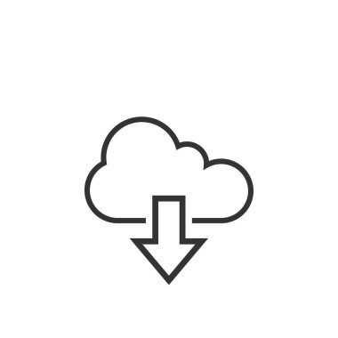 Bulut grafik simgesi tasarım şablonu yalıtılmış indirin