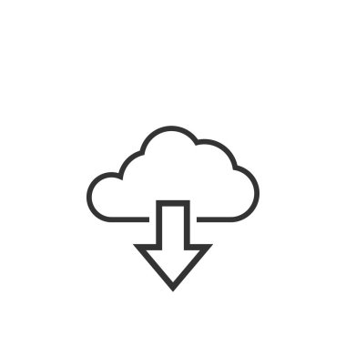 Bulut grafik simgesi tasarım şablonu yalıtılmış indirin