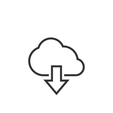 Bulut grafik simgesi tasarım şablonu yalıtılmış indirin