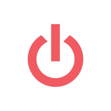 Kapalı grafik simgesi tasarım şablonu yalıtılmış güç