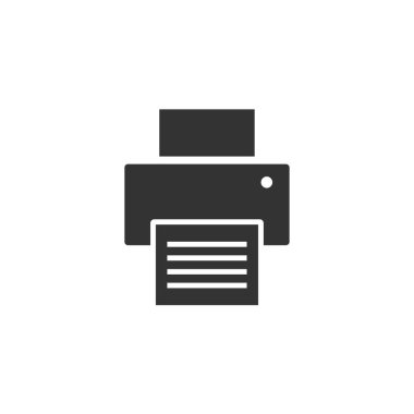 Yazıcı aygıtı grafik simgesi tasarım şablonu yalıtılmış