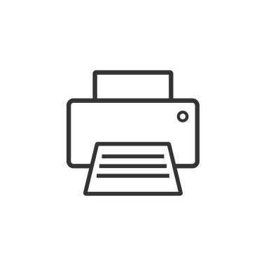 Yazıcı aygıtı grafik simgesi tasarım şablonu yalıtılmış