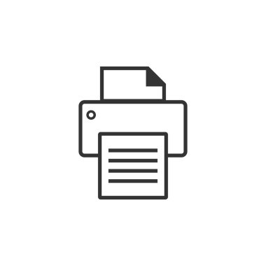 Yazıcı aygıtı grafik simgesi tasarım şablonu yalıtılmış