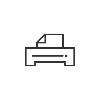 Yazıcı aygıtı grafik simgesi tasarım şablonu yalıtılmış