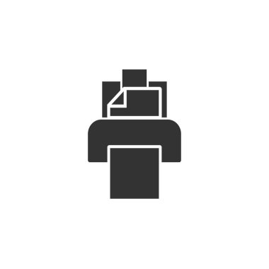 Yazıcı aygıtı grafik simgesi tasarım şablonu yalıtılmış