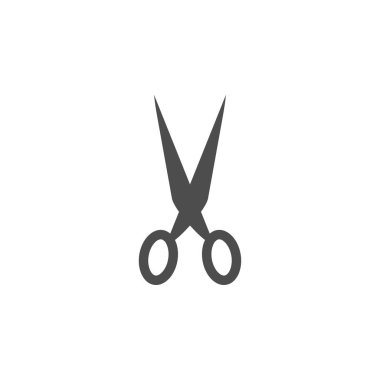 Makas simgesini grafik tasarım şablonu basit örnek