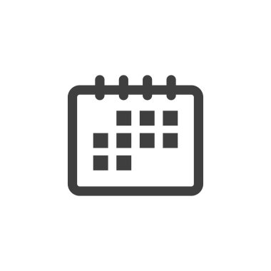 Takvim simgesini grafik tasarım şablonu basit örnek