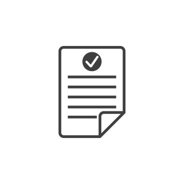 Denetim listesi belge simgesini grafik tasarım şablonu basit örnek