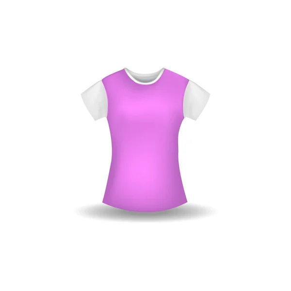 Shirt Réaliste Modèle Conception Maquette Vecteur — Image vectorielle