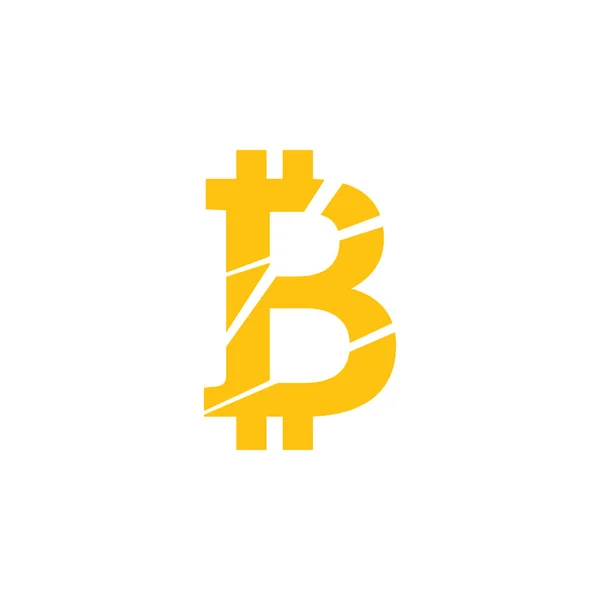 Bitcoin Icon Graphic Design Template Simple Illustration — Stock Vector