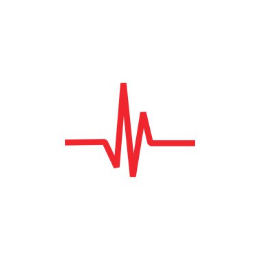 Nabız simgesini grafik tasarım şablonu vektör izole