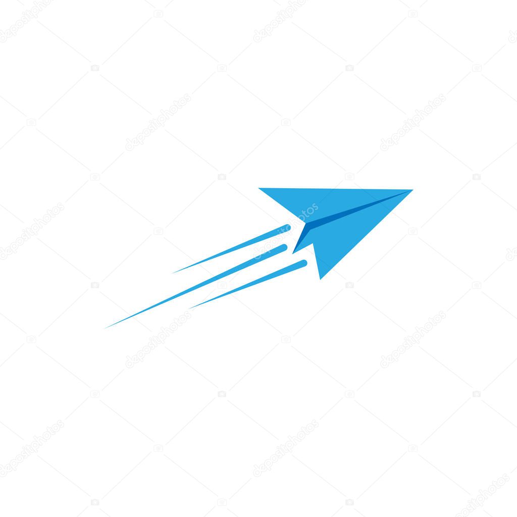 Paper plane icon graphic design template vector isolated