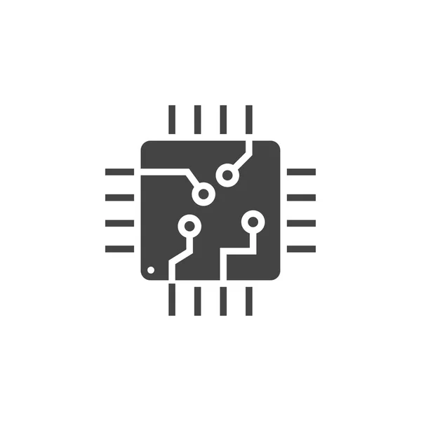 Circuito Integrado Chip Icono Diseño Gráfico Plantilla Vector Aislado — Archivo Imágenes Vectoriales