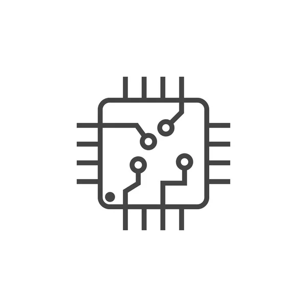 Integrierte Schaltkreis Chip Symbol Grafik Design Template Vektor Isoliert — Stockvektor