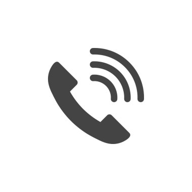 Telefon simgesini grafik tasarım şablonu vektör izole