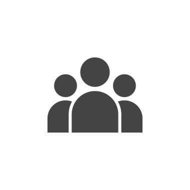 İnsanlar simgesini grafik tasarım şablonu vektör izole