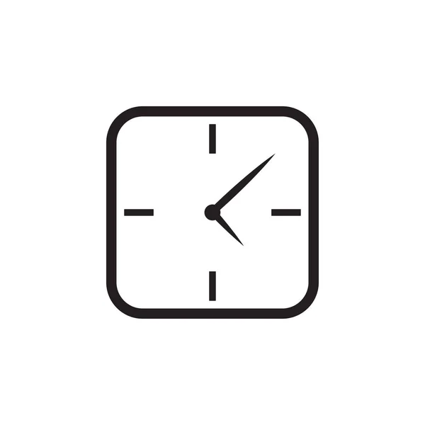 Relógio Ícone Tempo Design Gráfico Modelo Vetor Isolado — Vetor de Stock