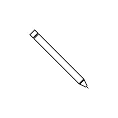 İzole kalem simgesini grafik tasarım şablonu vektör