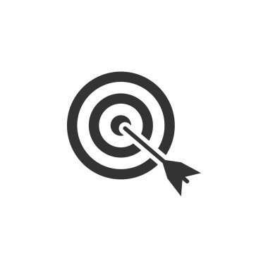 Hedef simgesini grafik tasarım şablonu vektör izole