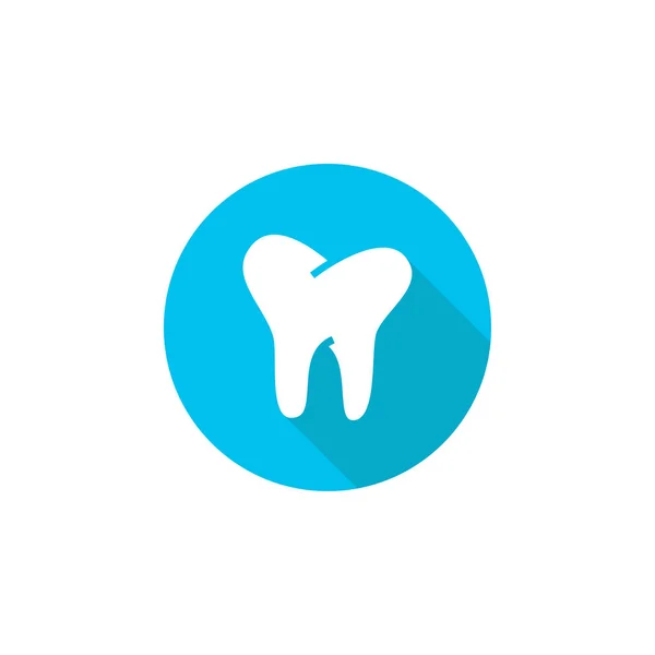 Zębów Dentystycznych Ikonę Szablon Wektor Białym Tle — Wektor stockowy