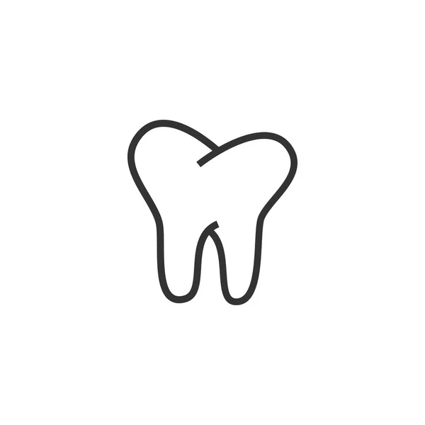 Zębów Dentystycznych Ikonę Szablon Wektor Białym Tle — Wektor stockowy