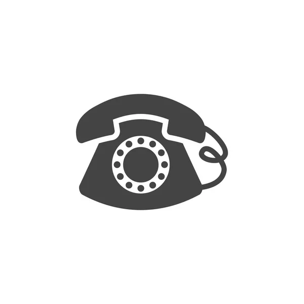 Classico Telefono Icona Grafica Modello Vettoriale Isolato — Vettoriale Stock