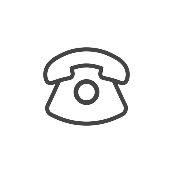 Classico Telefono Icona Grafica Modello Vettoriale Isolato — Vettoriale Stock