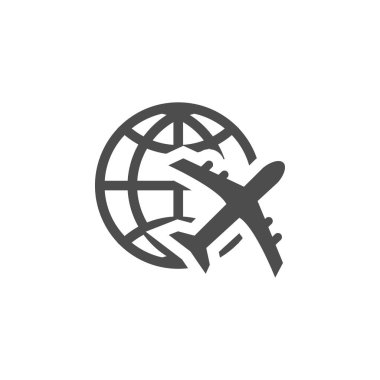 İzole küre dünya simgesi grafik tasarım şablonu vektör