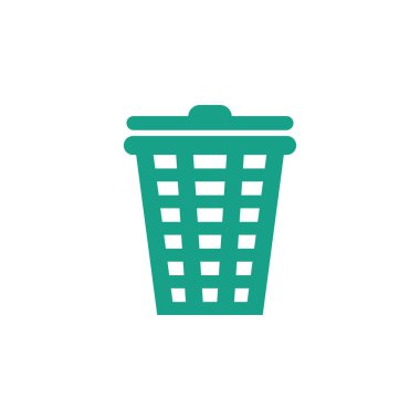 Çöp kutusu simgesini grafik tasarım şablonu vektör izole