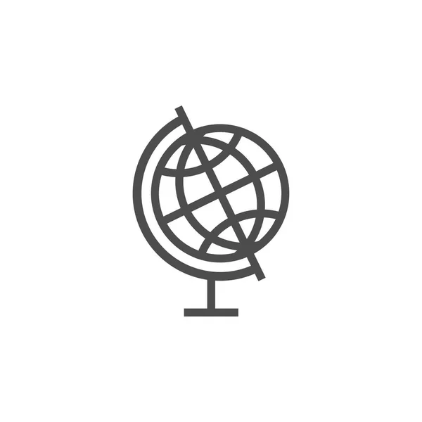 Globe Icône Monde Modèle Conception Graphique Vecteur Isolé — Image vectorielle