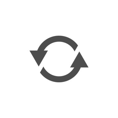 Refreshicon grafik tasarım şablonu vektör izole yeniden