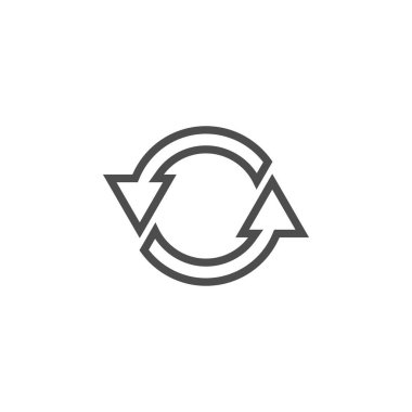 Refreshicon grafik tasarım şablonu vektör izole yeniden