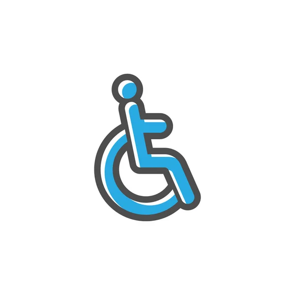 Disabilita Icona Grafica Modello Vettoriale Isolato — Vettoriale Stock