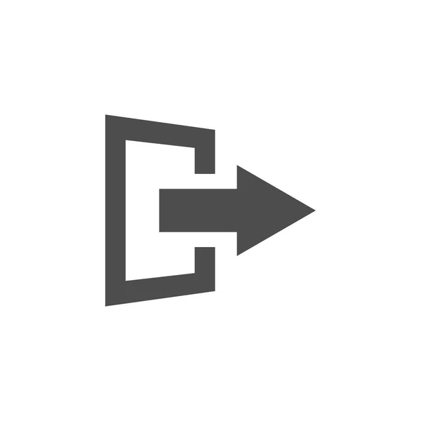 Exit Icon Grafik Design Template Vektor Isoliert — Stockvektor