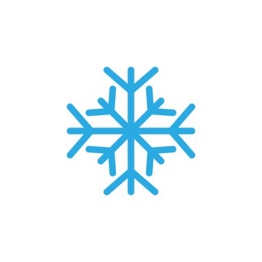 Kar tanesi simgesini grafik tasarım şablonu vektör izole