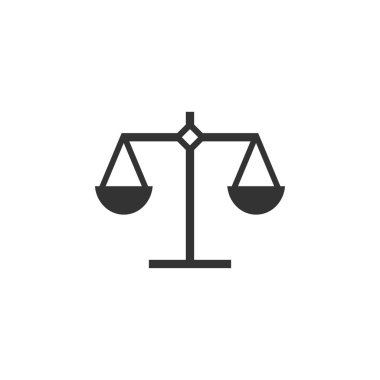 Ölçek simgesi grafik tasarım şablonu vektör izole