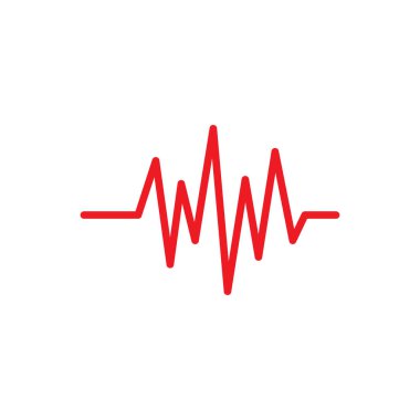 Nabız simgesini grafik tasarım şablonu vektör izole