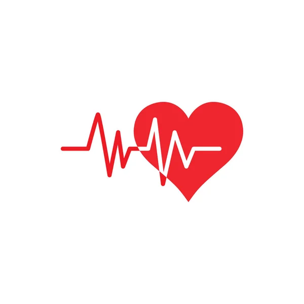 Ícone Pulso Cardíaco Design Gráfico Modelo Vetor Isolado — Vetor de Stock