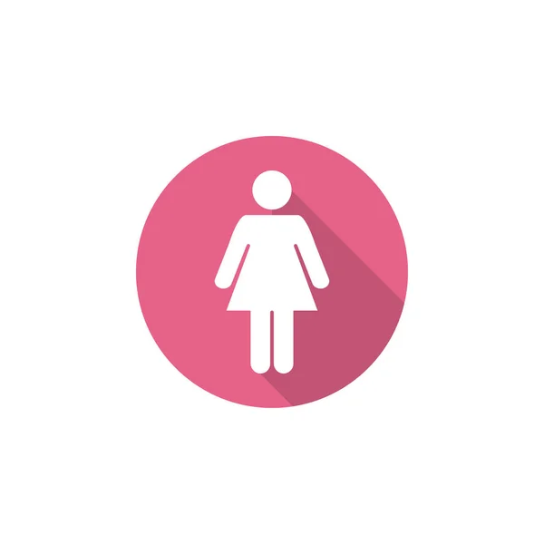 Weibliche Gender Symbol Grafik Design Vorlage Vektor Isoliert — Stockvektor