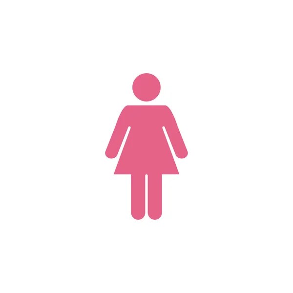 Female Gender Icon Graphic Design Template Vector Isolated — Stock Vector