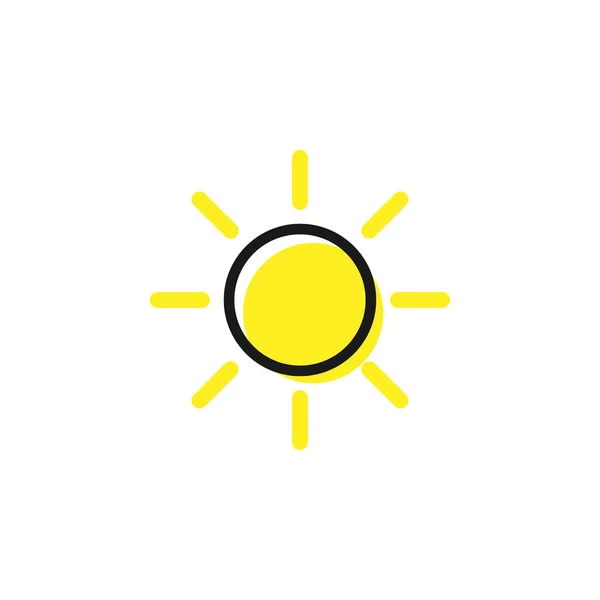 Słoneczna Ikona Projekt Graficzny Szablon Wektor Izolowany — Wektor stockowy