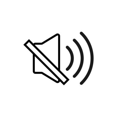 Sessiz hoparlör simgesini grafik tasarım şablonu vektör izole