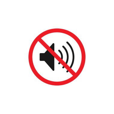 Sessiz hoparlör simgesini grafik tasarım şablonu vektör izole