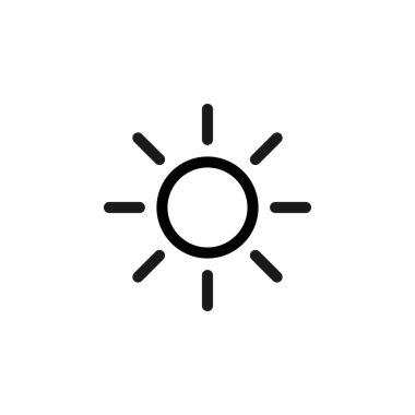 Güneş simgesi grafik tasarım şablonu izole edildi