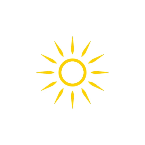 Słoneczna Ikona Projekt Graficzny Szablon Wektor Izolowany — Wektor stockowy