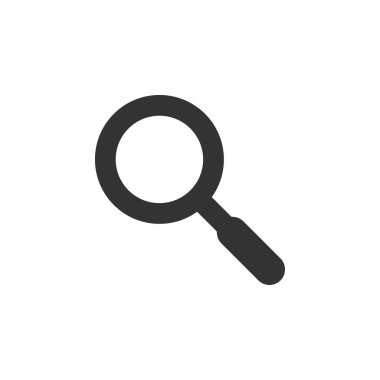 Büyüteç simgesini grafik tasarım şablonu vektör izole