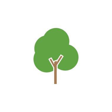 Ağaç simgesi grafik tasarım şablonu vektör izole