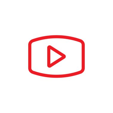 Video simgesini grafik tasarım şablonu vektör izole oynamak